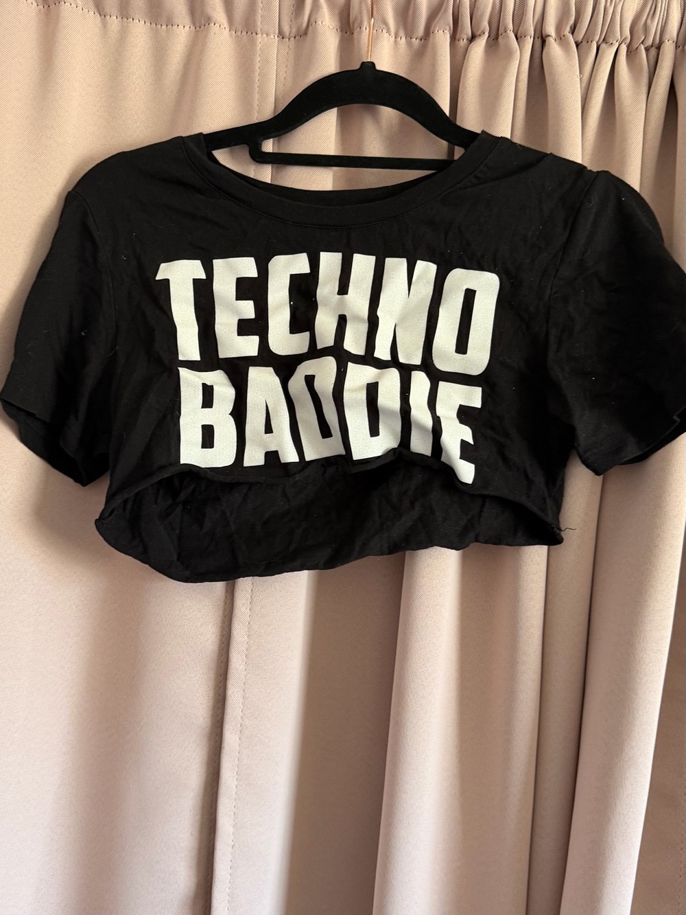 Active Basic Black Tee with White Label